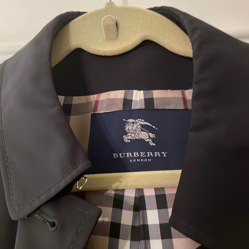Burberry slit pocket raincoat